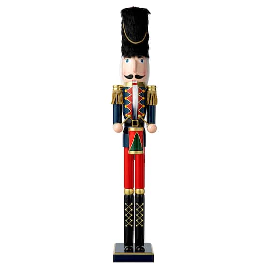 Glitzhome® 3Ft Wooden Christmas Drummer Nutcracker | 6.25" x 6" x 36" | Michaels®